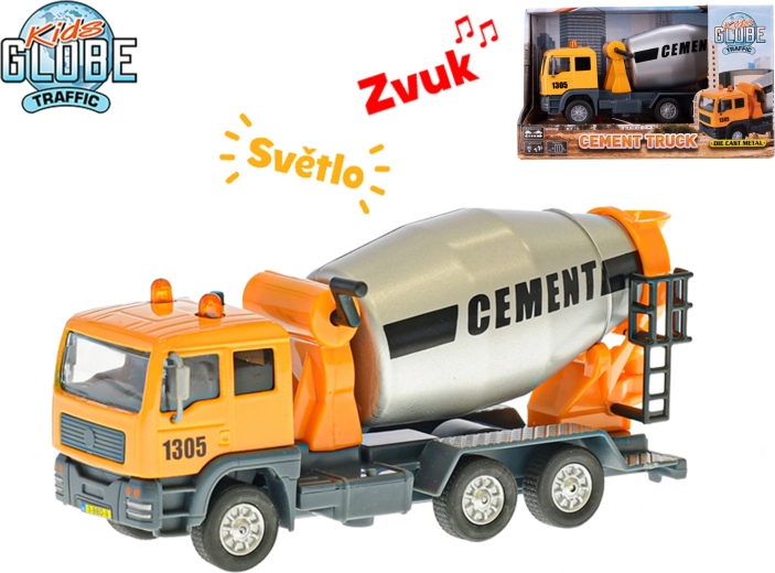 Kids Globe Traffic metalbetonblander med lys og lyd, 15,5 cm