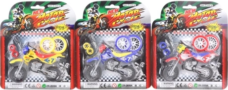 Skrue-motorcykel med tilbehør til børn