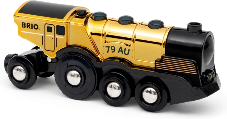BRIO World kraftigt gyldent actionlokomotiv med batteri