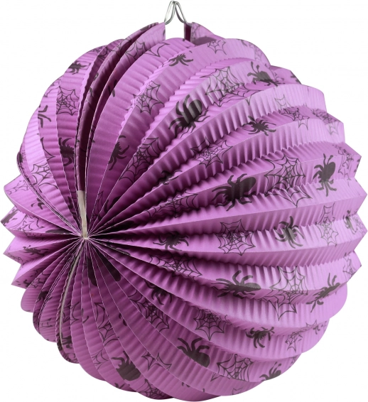 Halloween-lampion med edderkoppemotiv 25 cm