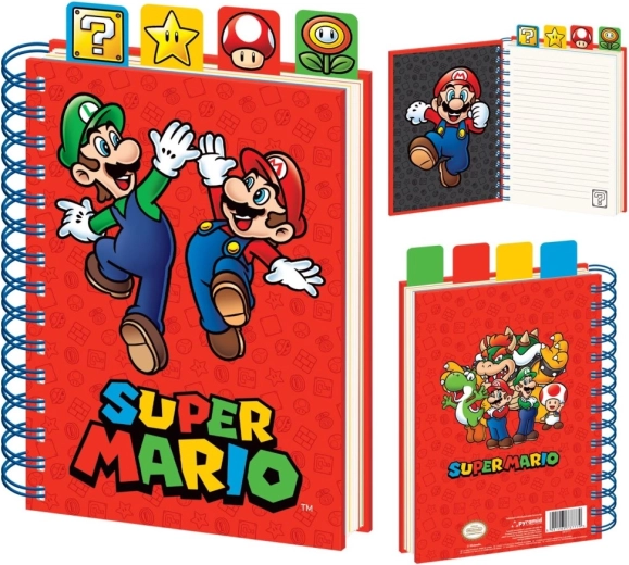Super Mario spiralblok A5 med skilleblade
