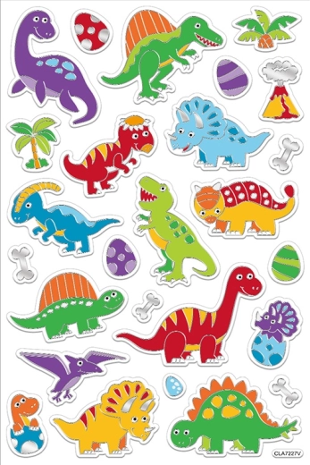 Klistermærker med dinosaurer 25 stk.