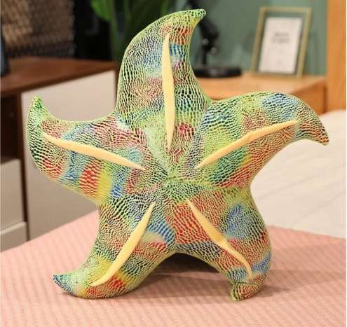 Plys stjerne grøn pude 45 cm