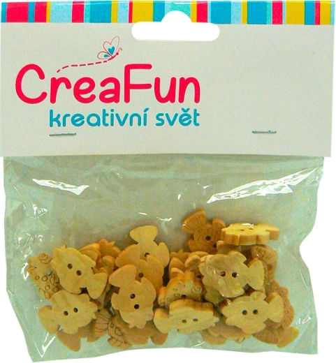 Træfisk til kreativitet og leg, 30 stk. (14 × 20 mm)