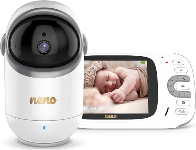 Neno Berkano drejelig babyalarm med video og 3,2" skærm