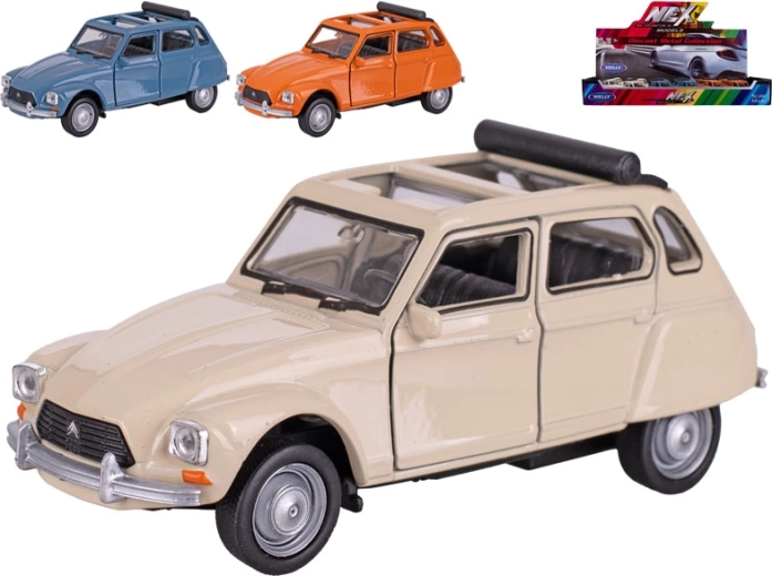 Welly Citroën Dyane metalmodel med pull-back, 12 cm