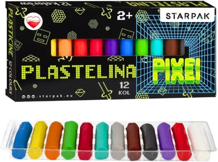 Plastelina Game Pixel – 12 farver