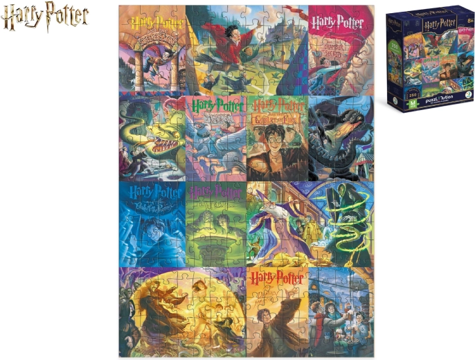 Harry Potter puslespil – collage af bogomslag (250 brikker)