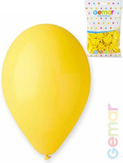 Gemar pastelgul oppustelig ballon 26 cm - 1 stk.