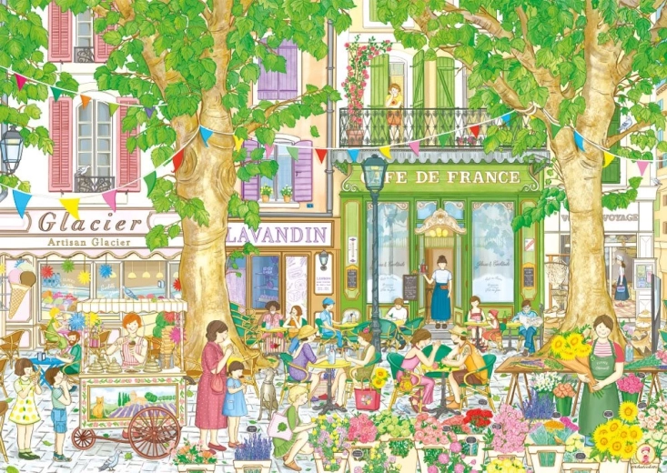 Magnolia Puzzle Fransk café 1000 brikker