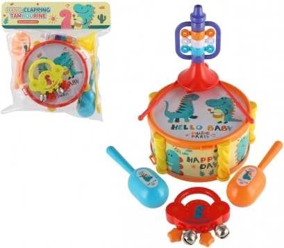 Sæt af musikinstrumenter til børn med dinosaurer