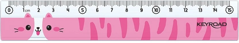Keyroad lineal med dyremotiver 15 cm
