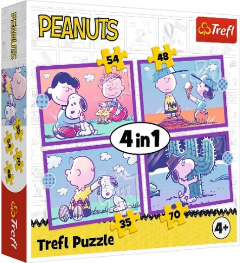Trefl puslespil Peanuts med Snoopy 4 i 1
