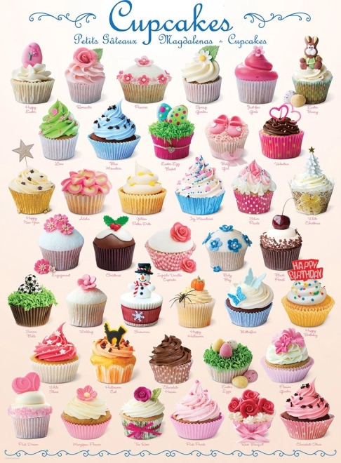 Puslespil cupcakes 1000 brikker EUROGRAPHICS