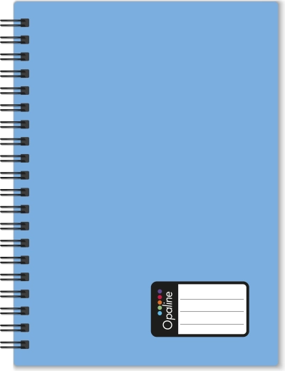 Notesbog A4 med twin wire-indbinding Opaline, pastelblå
