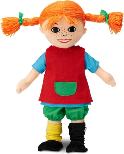Micki of Sweden Pippi Langstrømpe blød stofdukke 30 cm
