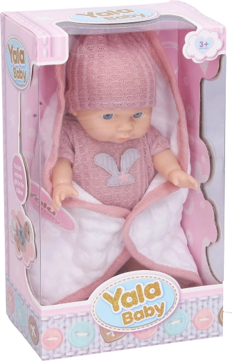 Babydukke i tæppe 20 cm
