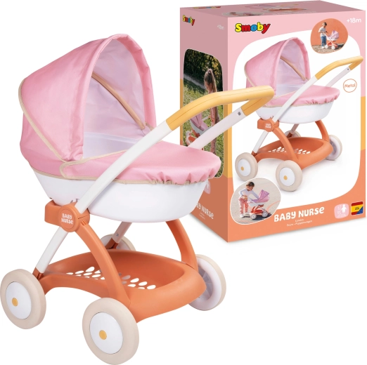 Smoby Baby Nurse dukkevogn med metalramme