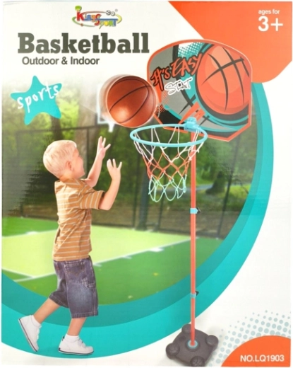 Fritstående basketballkurv i kasse