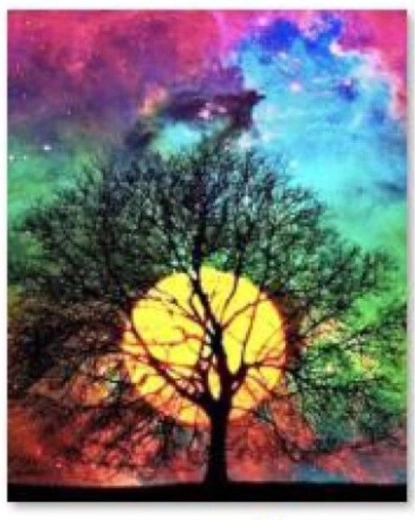 Diamantmozaik (diamond painting) Drzewo – nattehimmel 30 × 40 cm