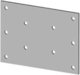 Samlingsplade 100 × 70 mm, galvaniseret stål