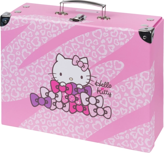 Baagl sammenklappelig skoletaskekuffert Hello Kitty Sweet leopard med metalbeslag