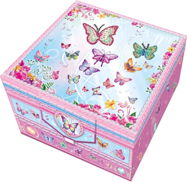 Hemmeligt to-etagers brevsæt med dekorativ pen