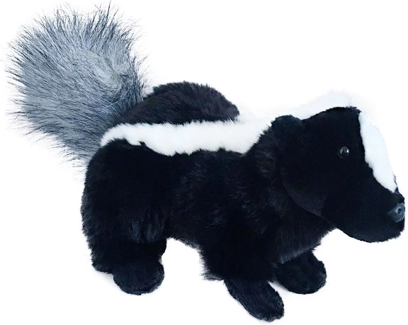Plysdyr af stribet stinkdyr, 22 cm