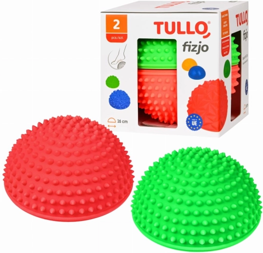 Tullo sæt med to sensoriske balance-halvkugler med knopper