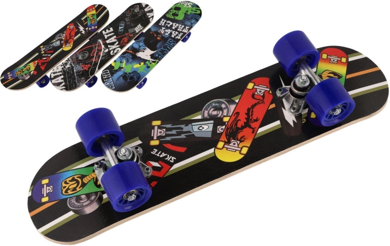 Børneskateboard 60 cm af ahorntræ, 3 farver