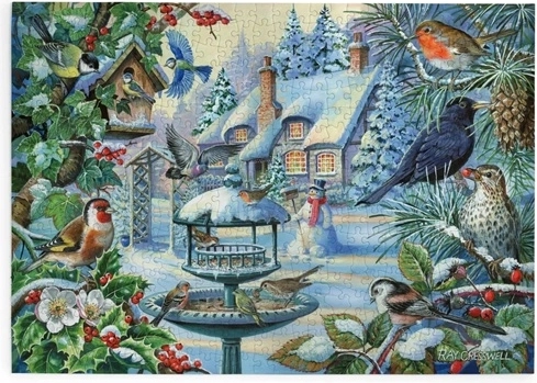House of Puzzles Vinterfugle – puslespil med 500 ekstra store brikker