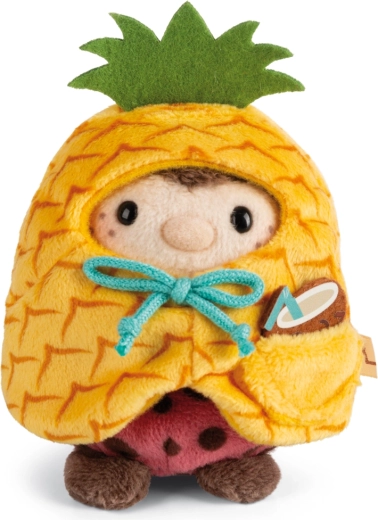 Plysset mariehøne Dozz i ananas-kostume med kokos 8 cm – NICI MyMochi gavesæt