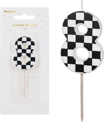 Fødselsdagslys tal 8 5,5 cm (mix) - 1 stk.