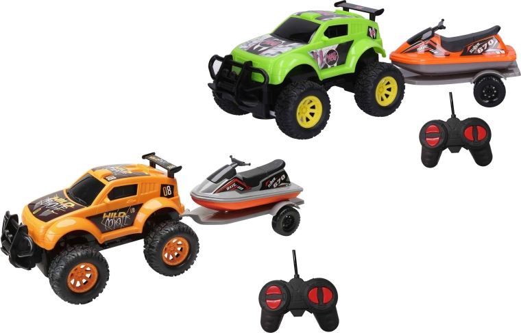 Terræn RC Bil med Vandscooter på Fjernbetjening