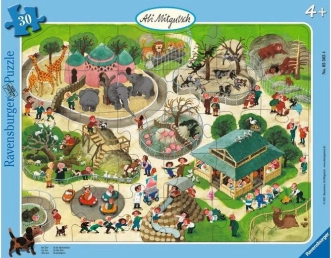 Ravensburger puzzle – besøg i zoologisk have, 30 brikker