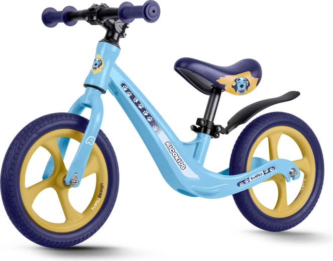 Løbecykel til børn Ricokids Funnu med magnesiumramme, 12" EVA-hjul