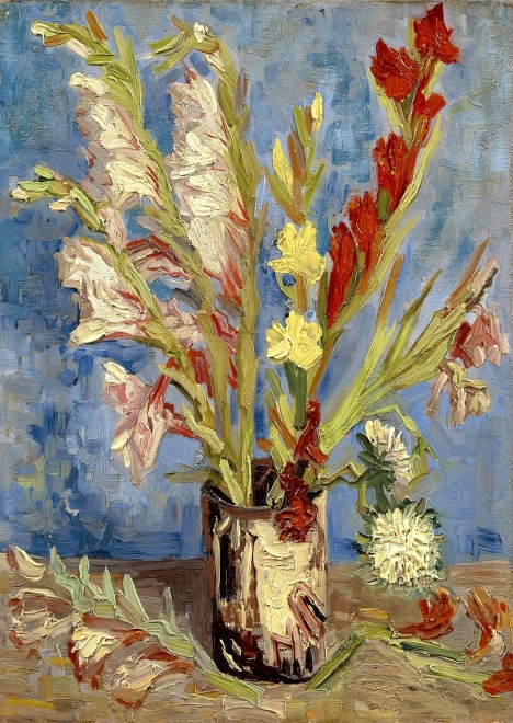 Puslespil Vincent van Gogh vase med gladiolus