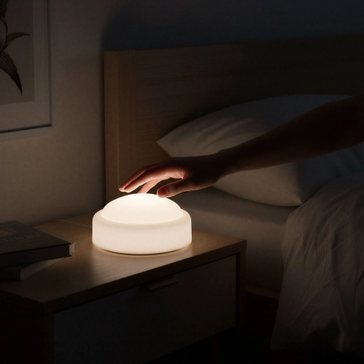 LED-lampe med trykknap
