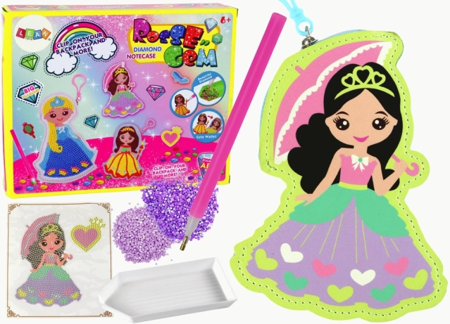 Sæt med perler til diamantkunst – prinsessevedhæng