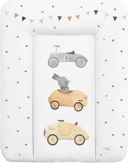 Ceba Baby blød puslepude til kommode 50 × 70 cm Basic Bunny Driver