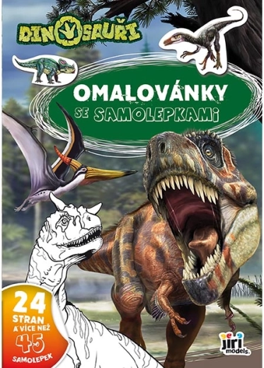 A4 malebog med klistermærker – Dinosaurer