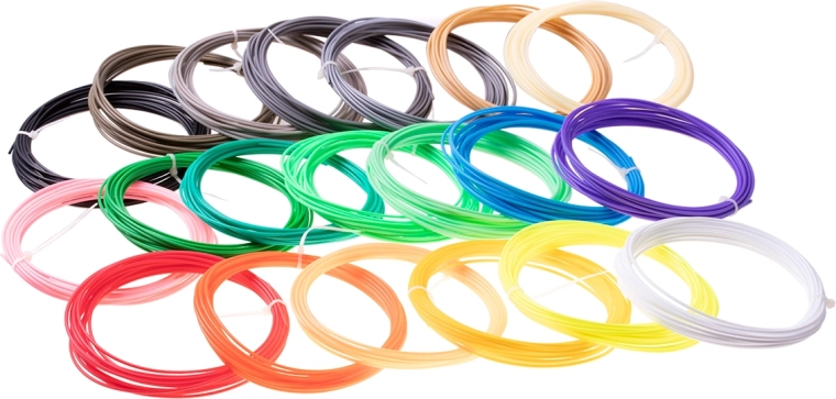 Fyld til 3D-pen 20 farver x 5 m PLA - forskellige farver