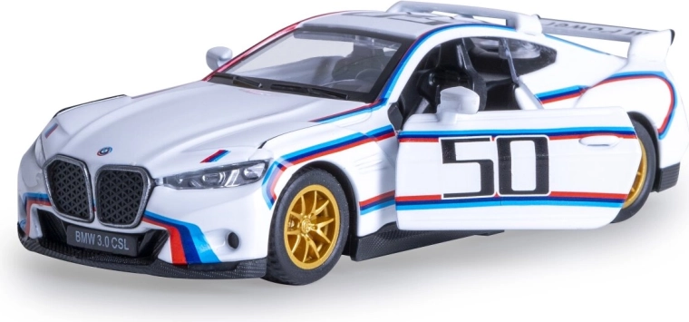 Metalmodel BMW 3.0 CSL Batmobile i målestok 1:42, hvid