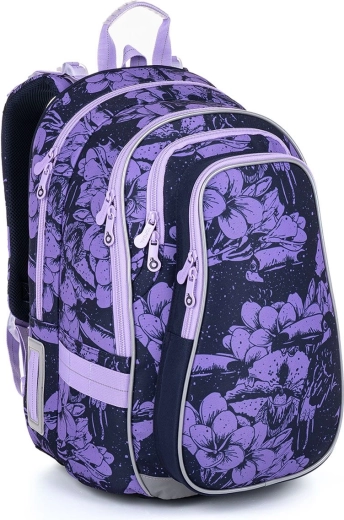 Topgal Lynn skoletaske med blomster
