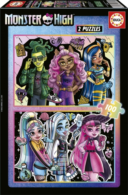 Educa puslespil Monster High 2×100 brikker