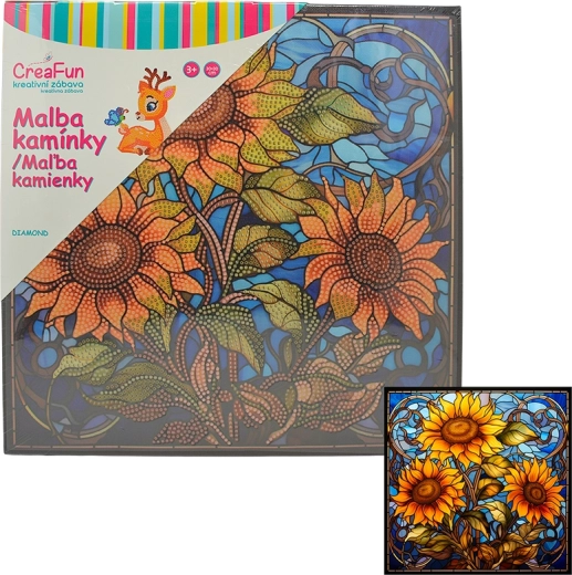 Diamantmaling Solsikke 30 × 30 cm