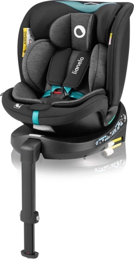 Lionelo Navy i-Size drejelig autostol 40–150 cm Black Turquoise