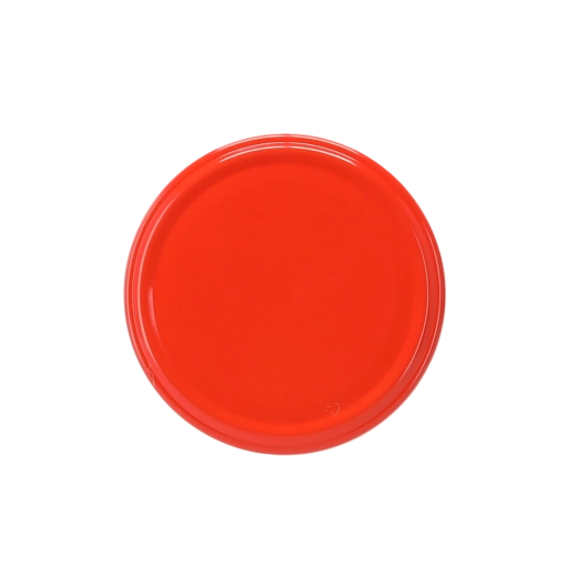 Låg til konserveringsglas 82 mm, rødt med 6 låse