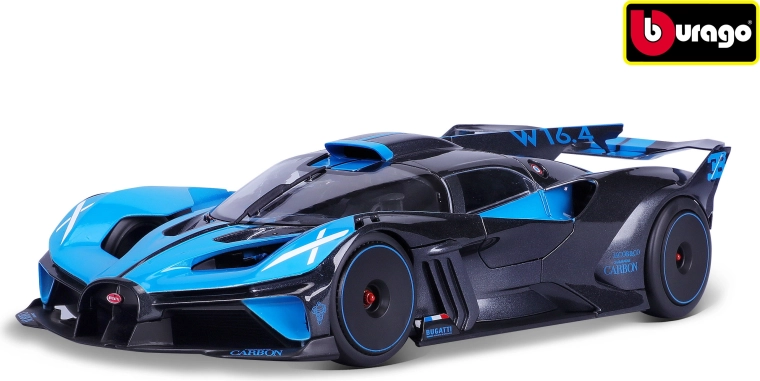 Metalmodelbil 1:18 BUGATTI Bolide blå‑sort