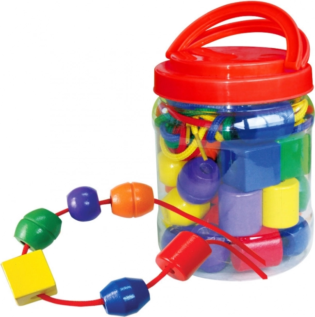 Store træperler BABU til udvikling af finmotorik og farvegenkendelse